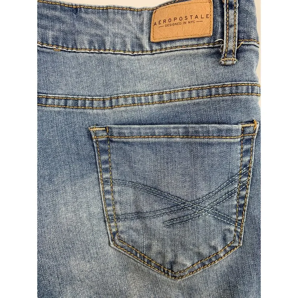 Womens Jean Shorts Size 6 Shorty Distressed Destroyed Denim Roll‎ Cuff Jorts